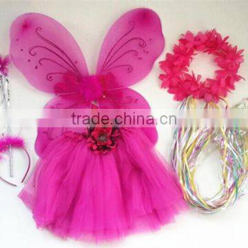 girls tutu ballet costumes tutu set fluffy petit skirt with wing girls tutu skirt