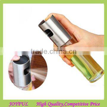 Hot sale 100ml oil bottle, stainless steel and glass olive oil mist spray bottle