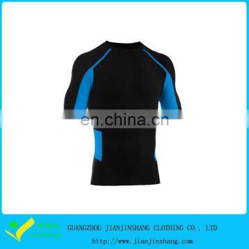 Custom Contrast Panels Skin Tights Function Dri Fit Sports T Shirts