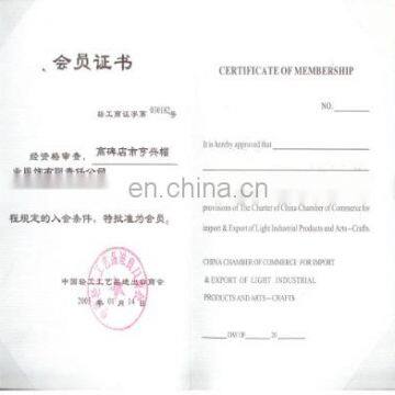 Ceretificate of Membership