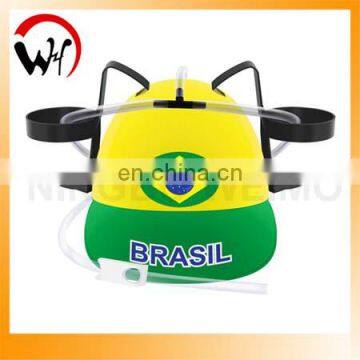 Brazil world cup 2014 beer hats with straws