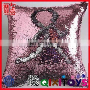 Wholesale sequin pillow DIY reversible sequin emoji pillow