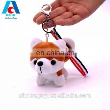 soft fashion simulation hasky dog plush toy keyring