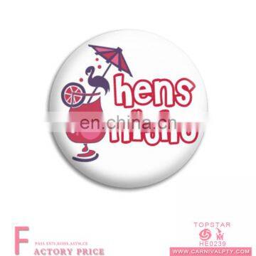 Party favor lapel pin badges enamel pin satin badges custom button pin maker