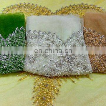 Hand Made Stone Blouse Lace Made In India Design NO.2017 photo-5