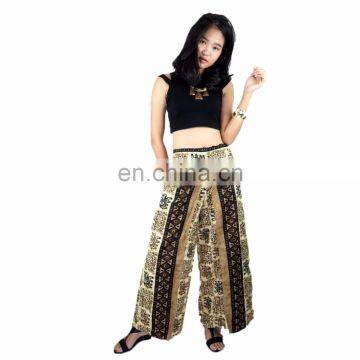 NAPAT Printed Cotton Woman Wrap Pants Style Loose Casual Trouser For Lady