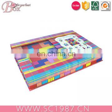 Square Cardboard Kids Puzzle Toy Box With PVC Window photo-4