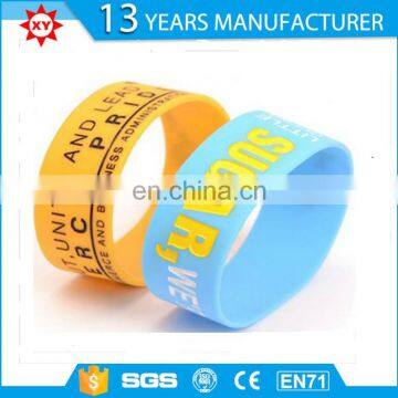 Cutom Debossed Color Filled Cheap Silicone Wristband