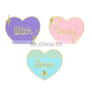 Heart Shape Metallic Gold Embroidery Patch