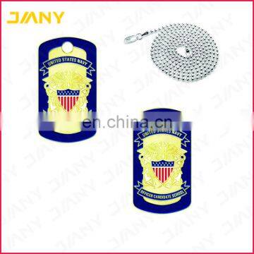 Factory Directly Dog Tag Shape Soft Enamel Military Navy Challenge Coin