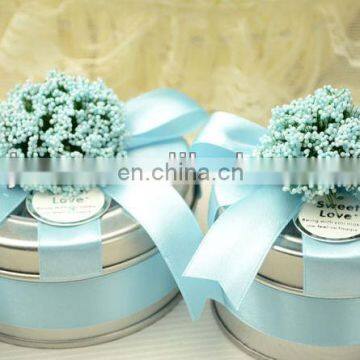 Fancy flower metal wedding candy box