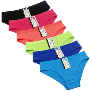 Yun Meng Ni Sexy Underwear Plain Colors Bikini Briefs Breathable Cotton Panties For Women