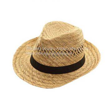 Natural mat grass color straw hat