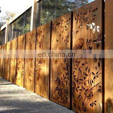 Cheap Hanging Laser-Cut Metal Folding Room Divider Screen With Flowers