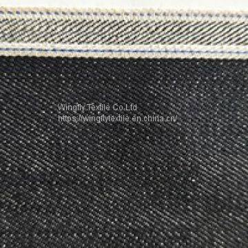 Competitive Price 14.3oz Black Selvedge Denim Jacket Jeans Fabric W93831