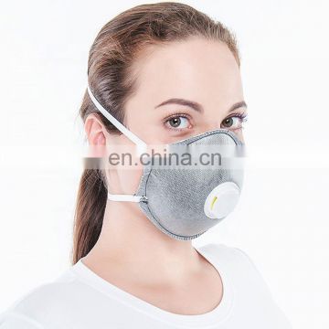 Odor Filtering Cup-shaped Activated Carbon Face Mask with Exhalation Valve