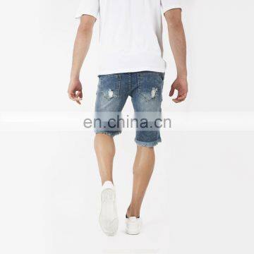 DiZNEW Manufacturers Wholesale Ripped Straight Half Pants Shorts Jeans Men photo-4