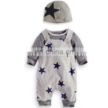 Infants And Toddler Autumn Winter Clothes Set Star Printing Cotton Full Sleeve Stripe 3PCS Baby Boy Girl Outfits