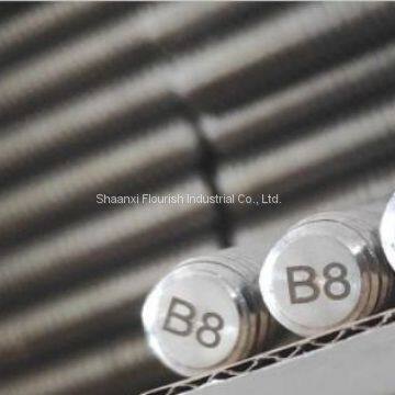 BSW Thread Stainless Steel Gr. B8 A193 Double Ended Bolt