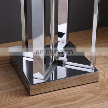 Customize Logo Silver Iron Base Cheap Modern Nightstand Lamp for Office Home Hotel photo-7