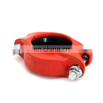 FM Approved ductile cast iron grooved rigid coupling pipe fitting price