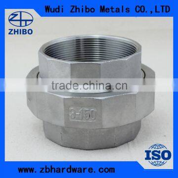 BSP / NPT Threaded Screwed Stainless Steel Pipe Fitting Union / Elbow Fitting