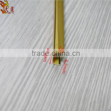 best quality beauty your product 6mm u shape golden shiny plastic cover edge trim strip plastic components