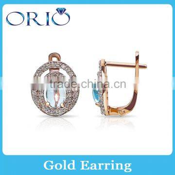 9k 10k 14k 18k Diamond Gold Earrings