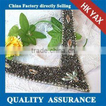 0117L China Supplier hotfix Rhinestone Applique Trim,hot fix Rhinestone Applique for Garments,Wholesale Rhinestone Applique Trim