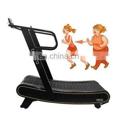 no power manual  treadmill maintain the correct running posture curved treadmill manual treadmill running machine