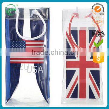 2016 new design !!! Factory price Best Selling High Quality Cooler PVC Ice Wine/Beer Bag for 1 Bottle