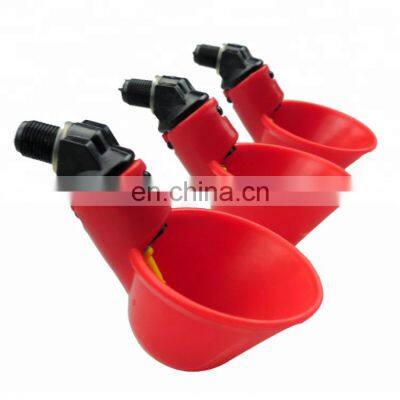 Nipple Drip Cup Chicken Poultry Drinker Automatic Water Plastic Attaches Waterer cup