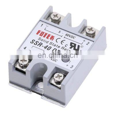 Single Phase Solid State Relay SSR-40DD 40A  3-32V DC to 5-60V DC