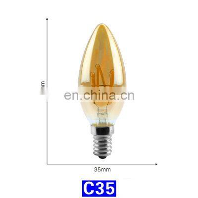 Hot Selling Vintage LED Soft Light Bulb C35 Dimmable Filament Bulb E14