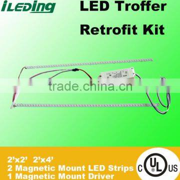 40W 5000K 100-277V LED Troffer Light Magnetic Mount Driver Linear Light