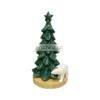 Mini Small Ceramic Christmas Artificial Tree Decoration With Wood Holder