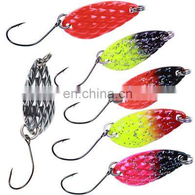 3g 28mm loffel koder trout pailletten angeln locken mit einzel haken fur Frische Wasser Bass Hecht Angeln