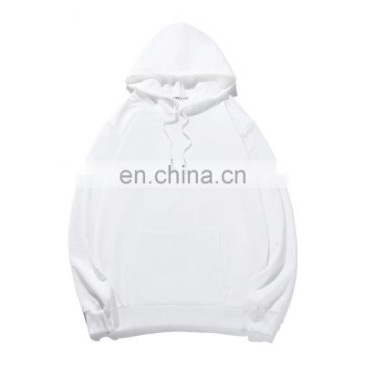 Custom logo 280gsm high, quality plain white pullover sweatshirts oversized blank hoodies for men/