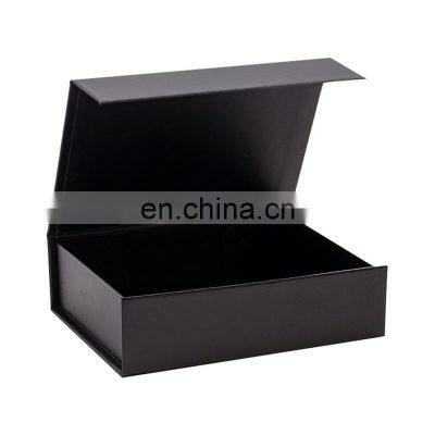 Bulk Premium Black Foldable Hard Cardboard Retail Scarves Packaging Magnetic Gift Box photo-5