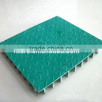 Non-slip top covered frp plastic grating sheet