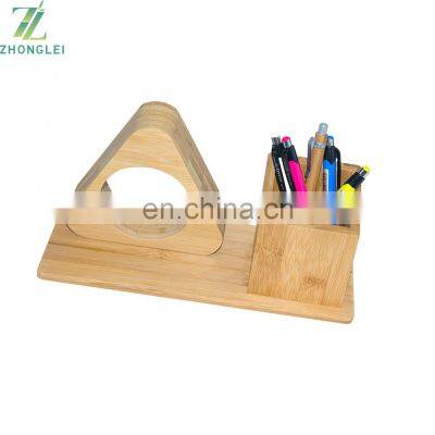 Bamboo Wood Pens Pencils Holder Cup for Desk Remote Control Holder Caddy Organizer Desktop Storage