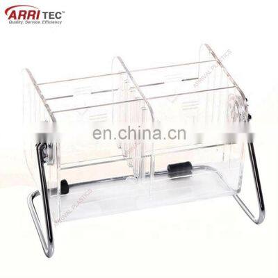 Clear Desktop Acrylic TV Remote Control Mobile Phone Storage Holder Organizer photo-3