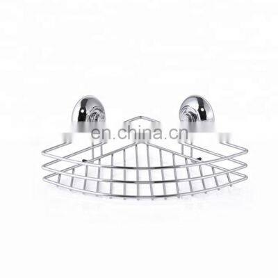 Bathroom Wall Mounted Storage Racks Bath Basket Wire Storage Rack Suction Cup Corner Shower Caddy photo-4