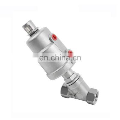 Double Acting Stainless Steel Air Water Steam Pneumatic Angle Seat Valve Air Control Angle Seat Valve