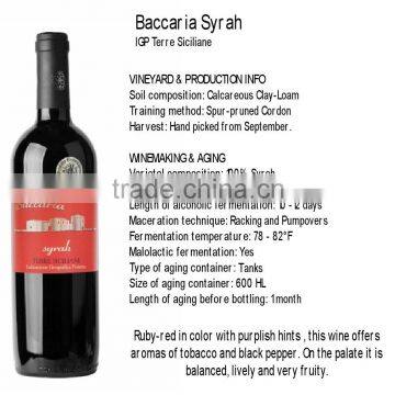 Oupusen 750 ml Baccaria Italy Sweet Red Wine photo-6