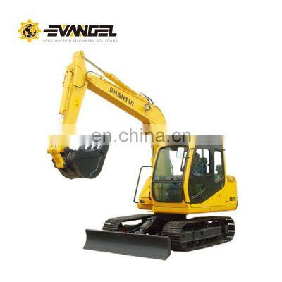 SHANTUI small 7.5 ton excavator SE75W bucket capacity 0.32CBM and China-III emission