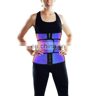 Double Belt Reflective Waist Trainer Trimmer Women Fitness Waist Trainer Custom Double Strap Wholesale Waist Trainers