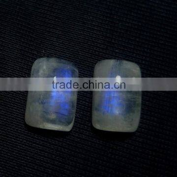 Natural Rainbow Moonstone Cushion Cabochon Gemstone Loose Rainbow Moonstone Gems