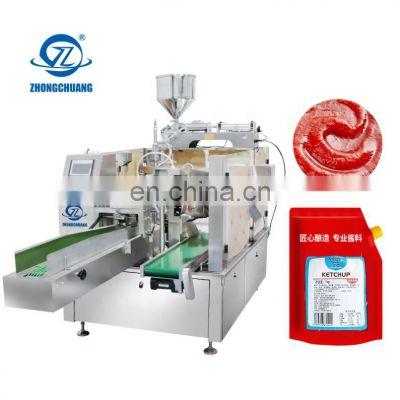 Premade Bag Packing Doypack Automatic Coffee Sachet Water Pouch Shampoo Old Oil Stand Up Salad Katchup Liquid Packaging Machine