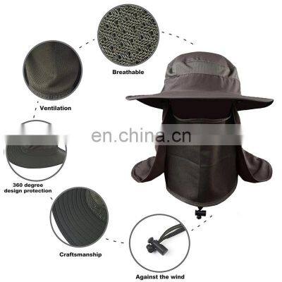 Outdoor Hiking Camping Windproof Hat Sunshade Cap Detachable Removable Ear Neck Cover Flap Hat photo-5